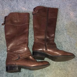 Ralph Lauren knee length dark brown boots